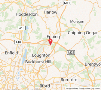 Map of Theydon Bois, EnglandEngland