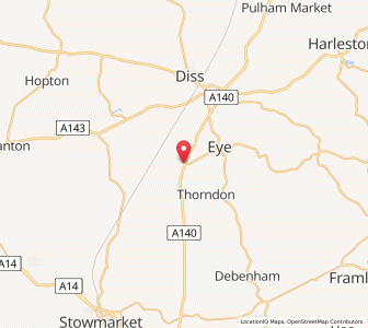 Map of Thornham Parva, EnglandEngland