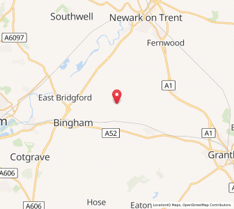 Map of Thoroton, EnglandEngland