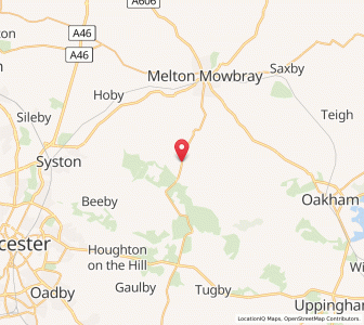 Map of Thorpe Satchville, EnglandEngland