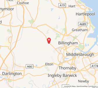 Map of Thorpe Thewles, EnglandEngland