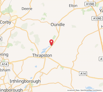 Map of Thorpe Waterville, EnglandEngland