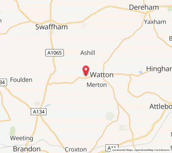 Map of Threxton, EnglandEngland