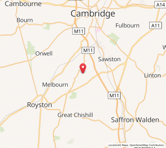 Map of Thriplow, EnglandEngland