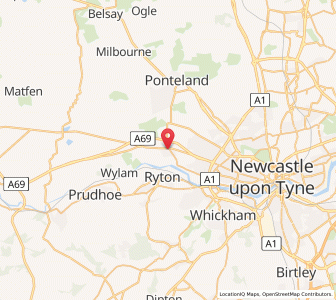 Map of Throckley, EnglandEngland