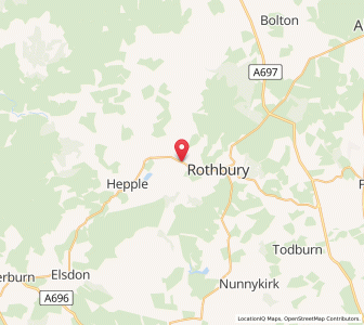 Map of Thropton, EnglandEngland