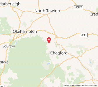 Map of Throwleigh, EnglandEngland