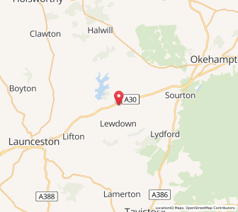 Map of Thrushelton, EnglandEngland