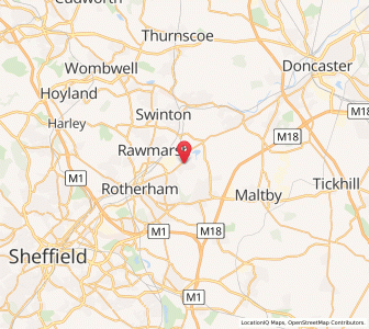 Map of Thrybergh, EnglandEngland