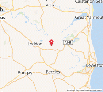 Map of Thurlton, EnglandEngland