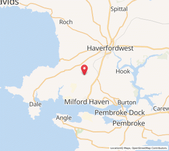 Map of Tiers Cross, WalesWales