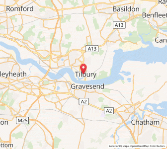 Map of Tilbury, EnglandEngland
