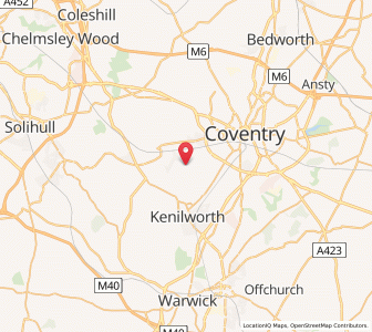 Map of Tile Hill, EnglandEngland