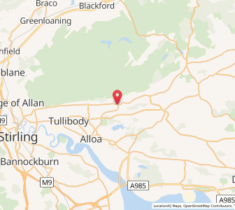 Map of Tillicoultry, ScotlandScotland