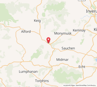 Map of Tillyfourie, ScotlandScotland