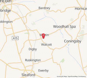 Map of Timberland, EnglandEngland