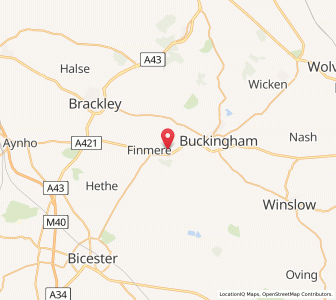 Map of Tingewick, EnglandEngland