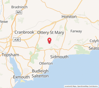 Map of Tipton Saint John, EnglandEngland