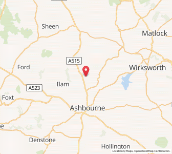 Map of Tissington, EnglandEngland