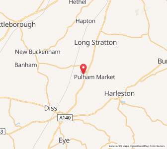 Map of Tivetshall Saint Margaret, EnglandEngland