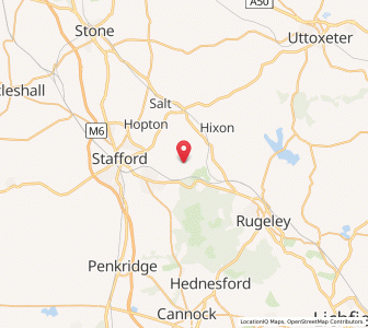 Map of Tixall, EnglandEngland