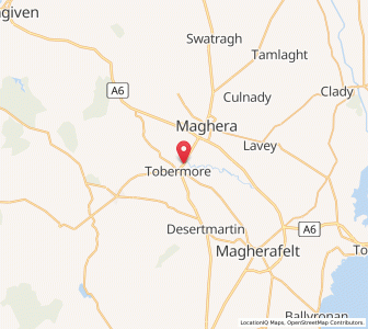 Map of Tobermore, Northern IrelandNorthern Ireland