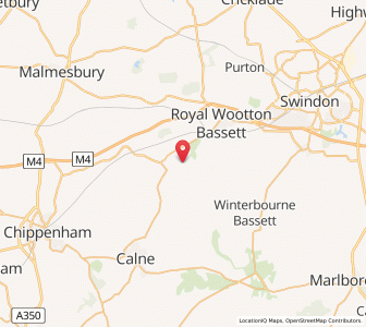 Map of Tockenham, EnglandEngland