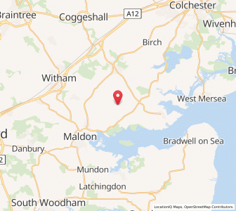 Map of Tolleshunt Major, EnglandEngland