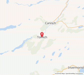 Map of Tomich, ScotlandScotland