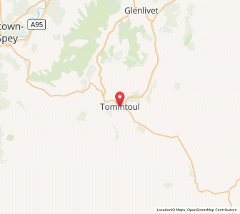Map of Tomintoul, ScotlandScotland