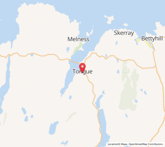 Map of Tongue, ScotlandScotland