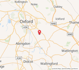 Map of Toot Baldon, EnglandEngland