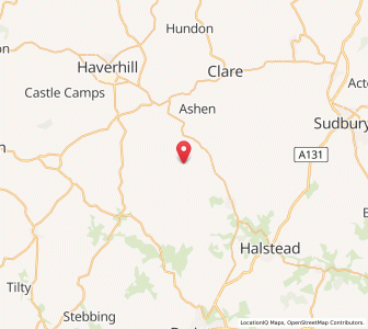 Map of Toppesfield, EnglandEngland