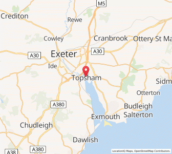 Map of Topsham, EnglandEngland