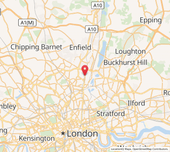 Map of Tottenham, EnglandEngland
