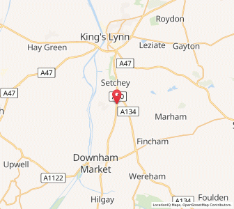 Map of Tottenhill, EnglandEngland