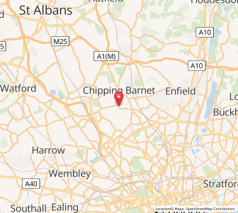Map of Totteridge, EnglandEngland