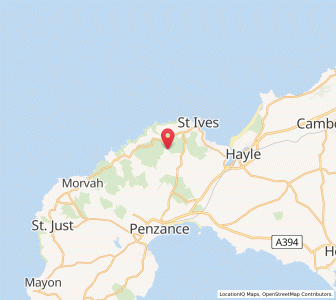 Map of Towednack, EnglandEngland