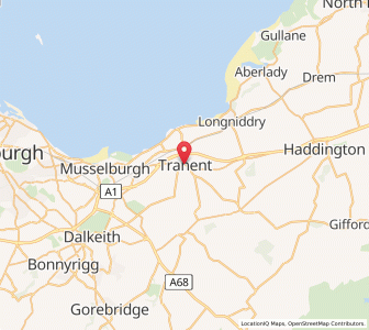 Map of Tranent, ScotlandScotland