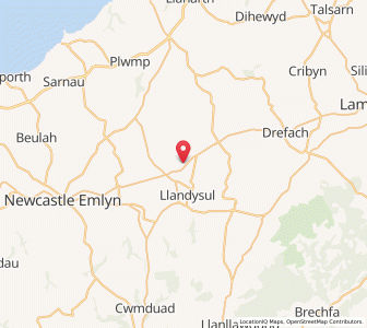 Map of Tre-groes, WalesWales