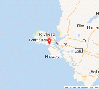Map of Trearddur Bay, WalesWales
