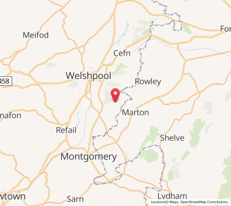 Map of Trelystan, WalesWales