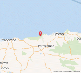 Map of Trentishoe, EnglandEngland