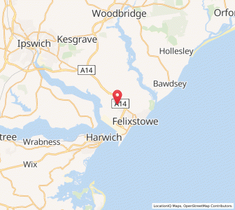 Map of Trimley Heath, EnglandEngland