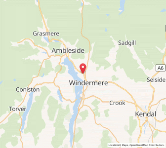 Map of Troutbeck Bridge, EnglandEngland