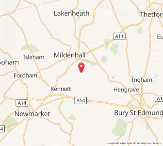 Map of Tuddenham, EnglandEngland