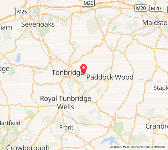 Map of Tudeley, EnglandEngland