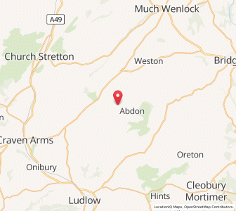 Map of Tugford, EnglandEngland