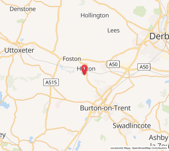 Map of Tutbury, EnglandEngland