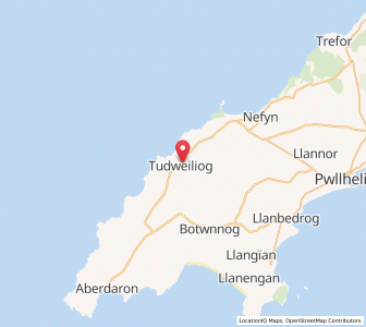 Map of Twdweiliog, WalesWales